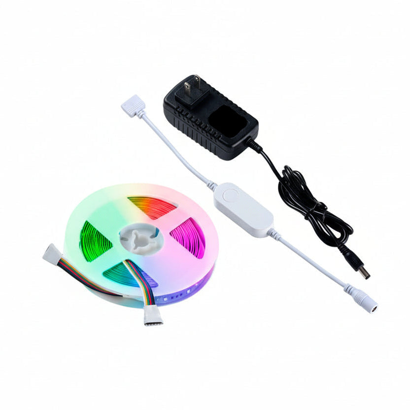 TIRA LED TECNOLITE 15W LUZ RGB Y BLANCA DE INTERIOR COMPATIBLE CON APP MÓVIL Y ASISTENTES DE VOZ