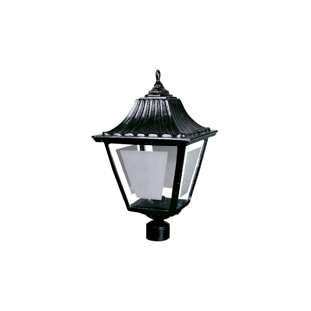 FAROL PUNTA POSTE 60W MAX E26 GRANDE NEGRO CALUX