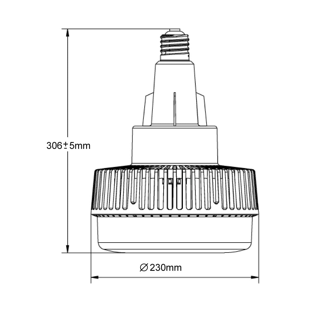 FOCO DE ALTA POTENCIA LHB LED 160 W LUZ DE DIA BASE E40 NO ATENUABLE