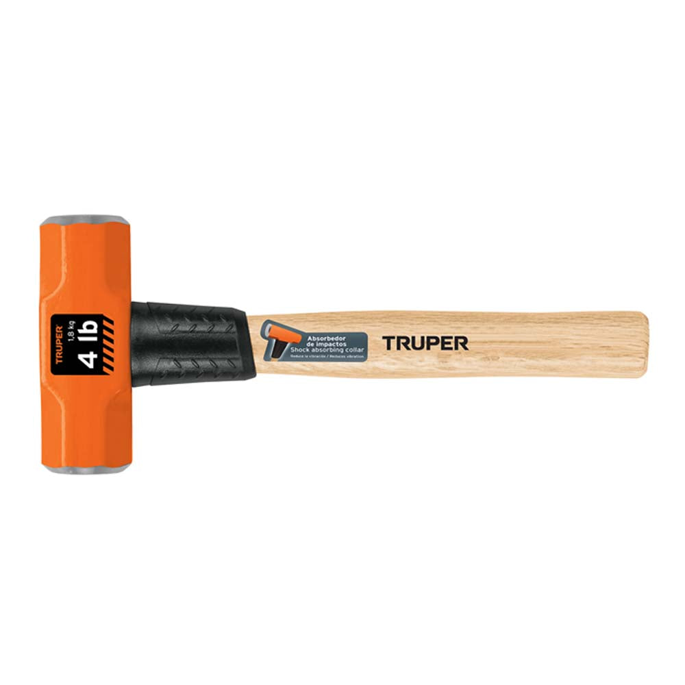 MARRO OCTAGONAL 4 LB.(1.8KG.) MANGO DE MADERA 12" (30CMS.) MD-4M 16508 TRUPER *** OFRECER MARR4 ***