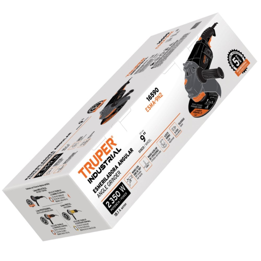 ESMERILADORA ANGULAR 9" 2350 W INDUSTRIAL TRUPER