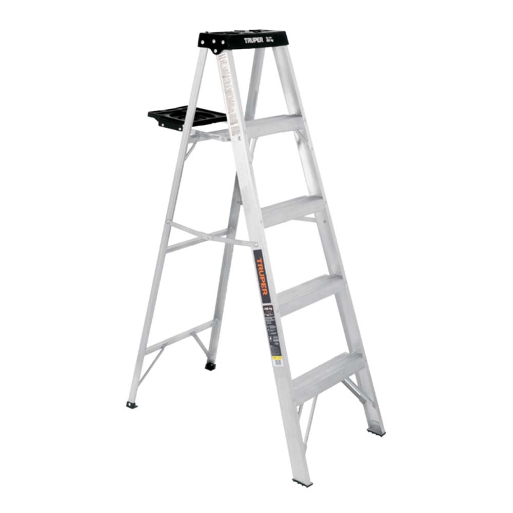 ESCALERA DE TIJERA TIPO III 4 ESCALONES CON BANDEJA MCA TRUPPER