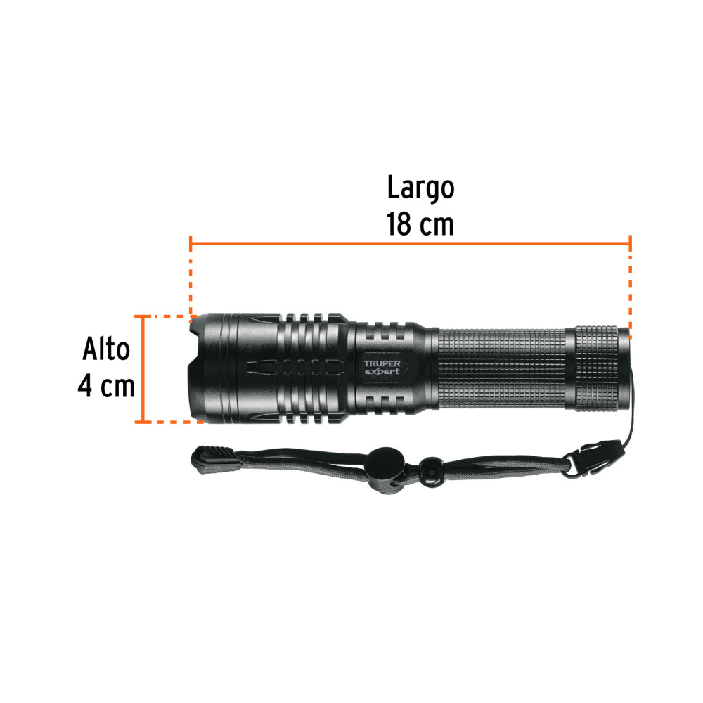 LINTERNA LED RECARGABLE DE ALUMINIO 670 LM