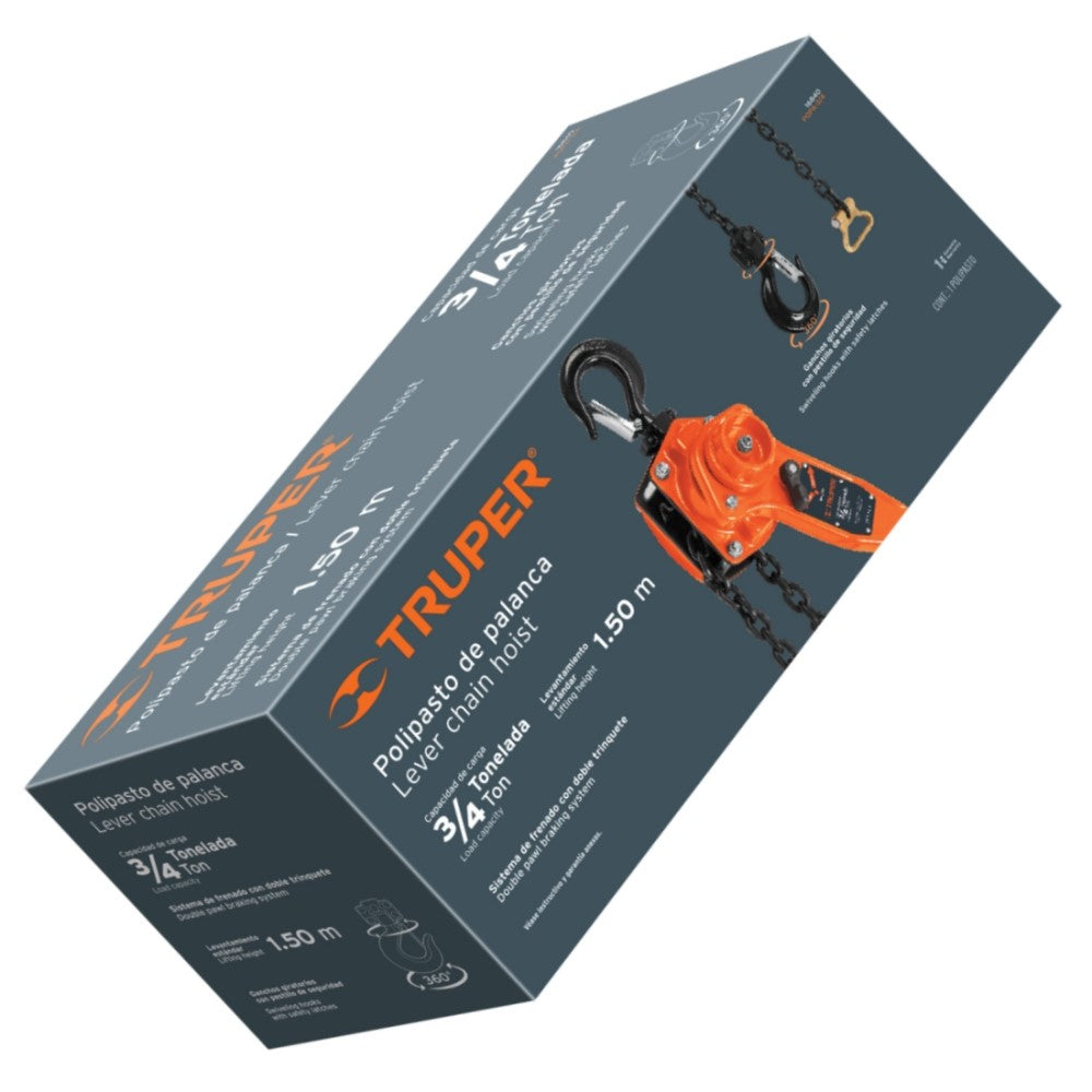 POLIPASTO DE PALANCA DE 3/4 TON DE TRUPER