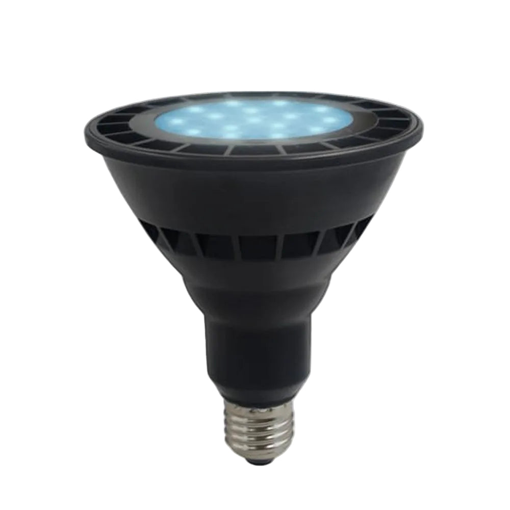 FOCO PAR38 LED 16 W LUZ DE LUNA COLOR AZUL BASE E27 IP65 NO ATENUABLE