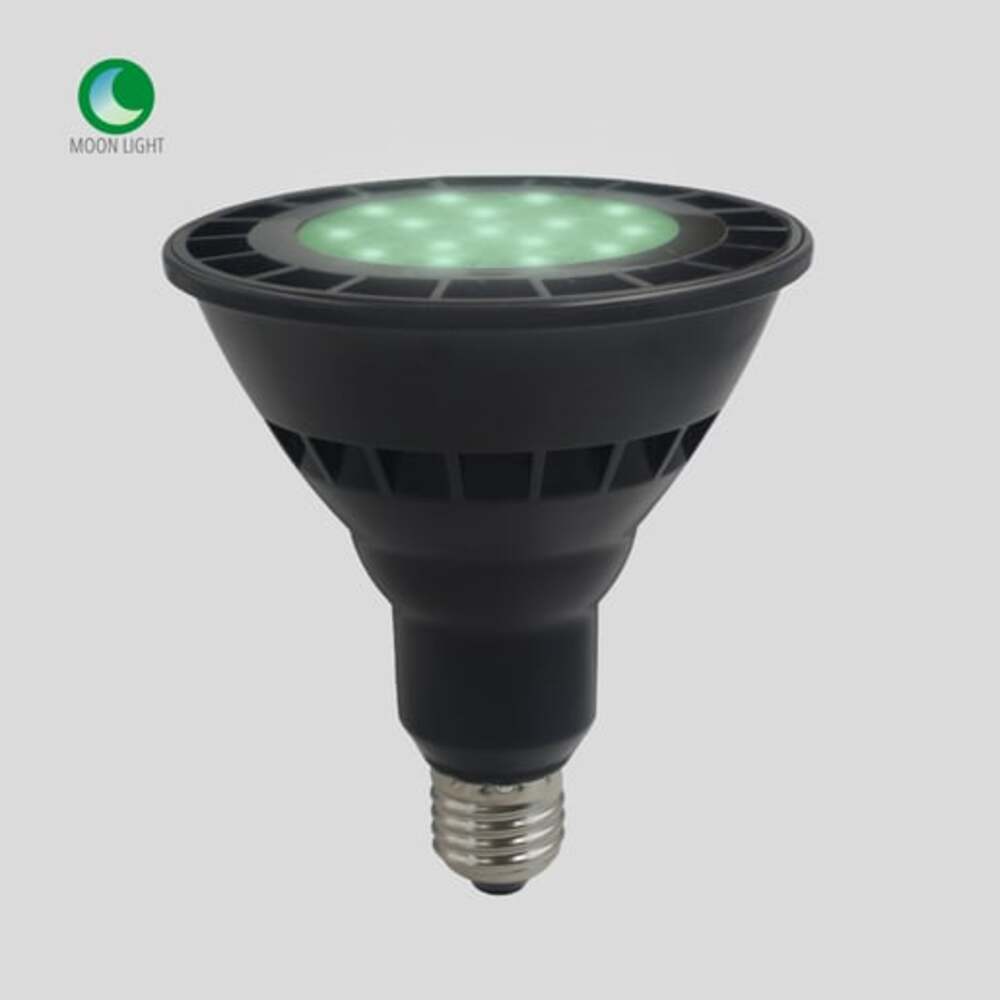 FOCO PAR38 LED 16 W LUZ DE LUNA COLOR VERDE BASE E27 IP65 NO ATENUABLE