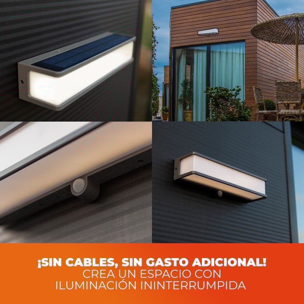 LUMINARIO EXT LED 16.5W 4.2VCD 1000LM 40K GRIS