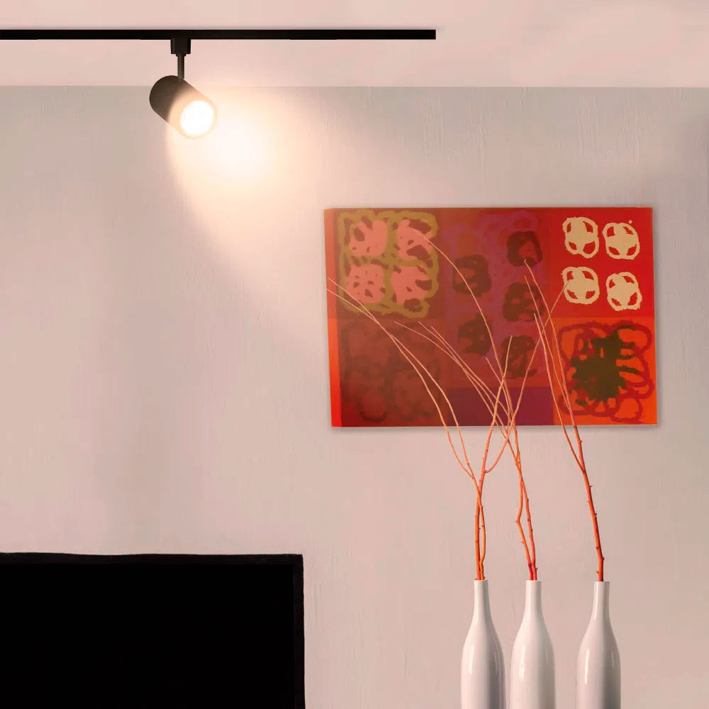 SPOT DE RIEL LED INDUS TECNOLITE DIRIGIBLE DE INTERIOR 16W LUZ SUAVE CÁLIDA