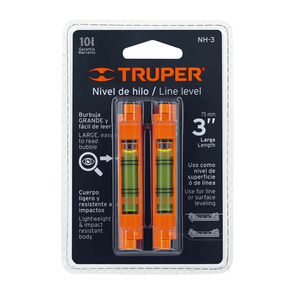 NIVELES DE HILO EN BLISTER 2 PZAS TRUPER 17058 CONSTRUCCION