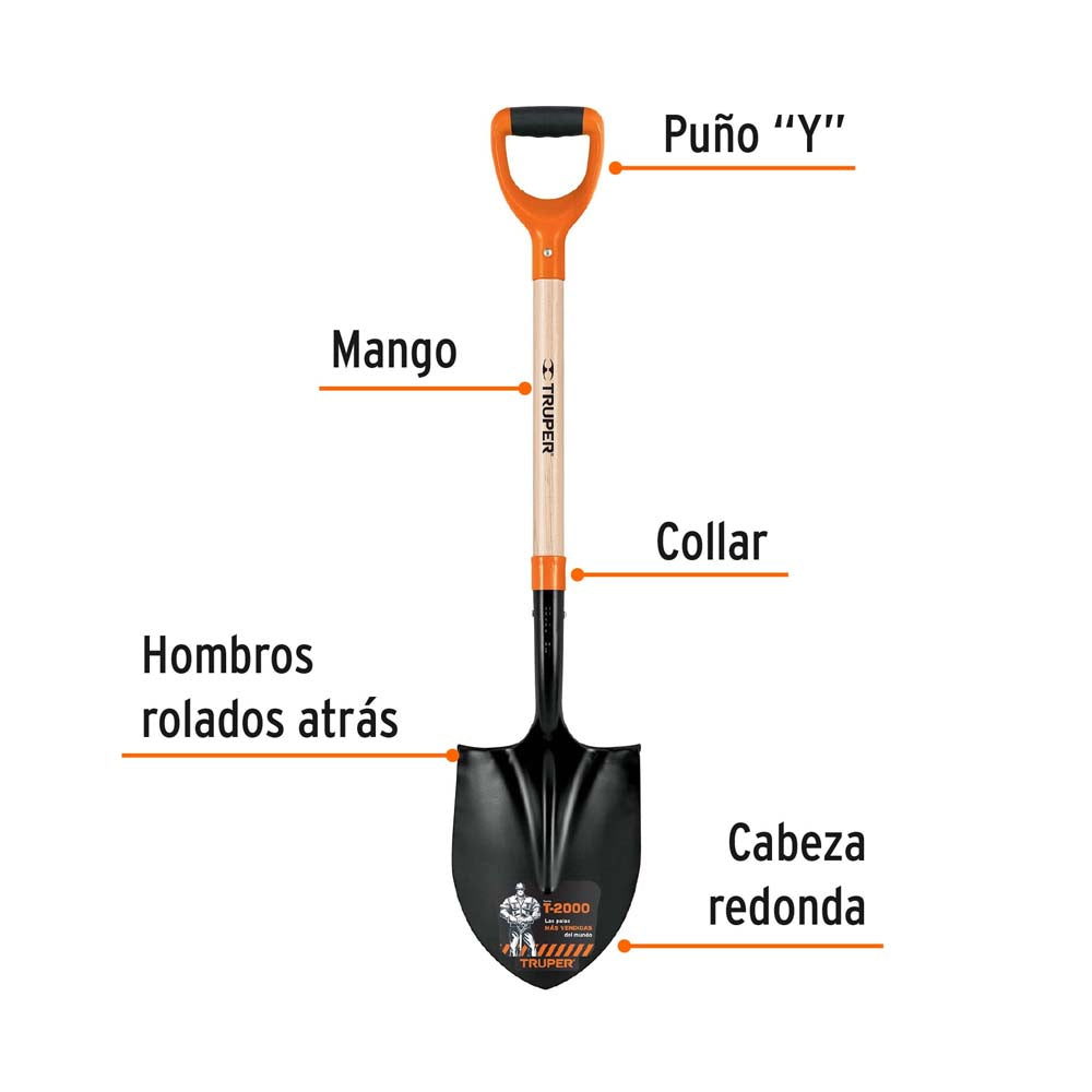 PALA REDONDA MANGO CORTO