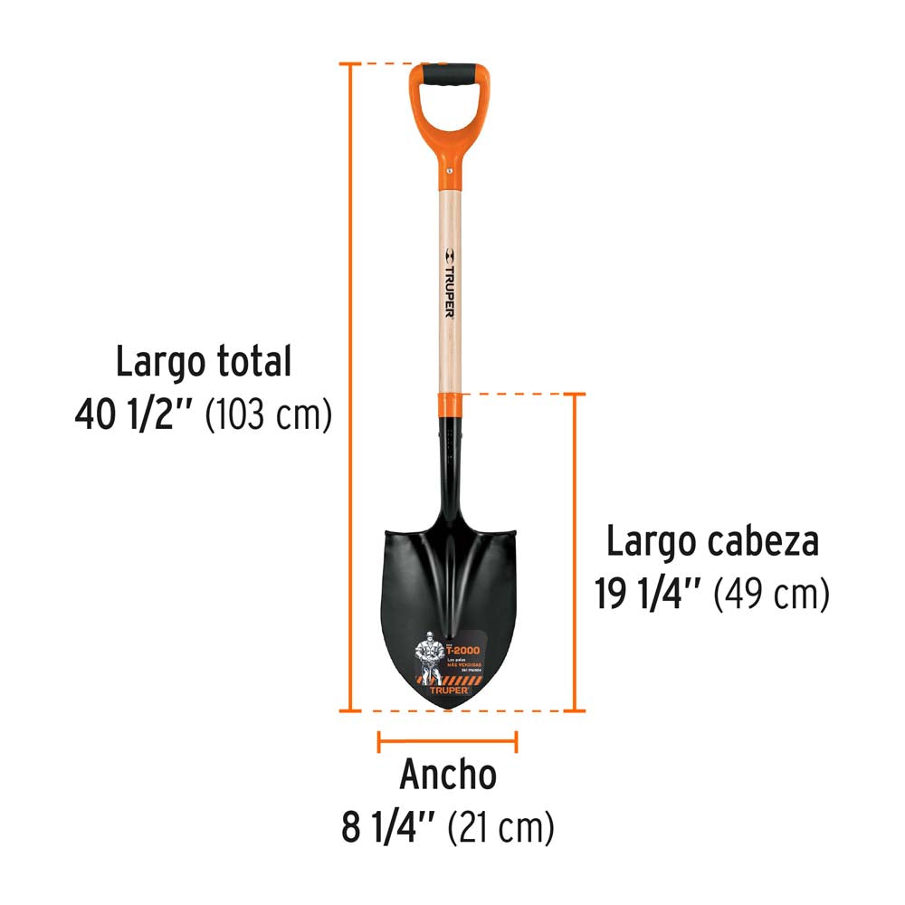 PALA REDONDA MANGO CORTO