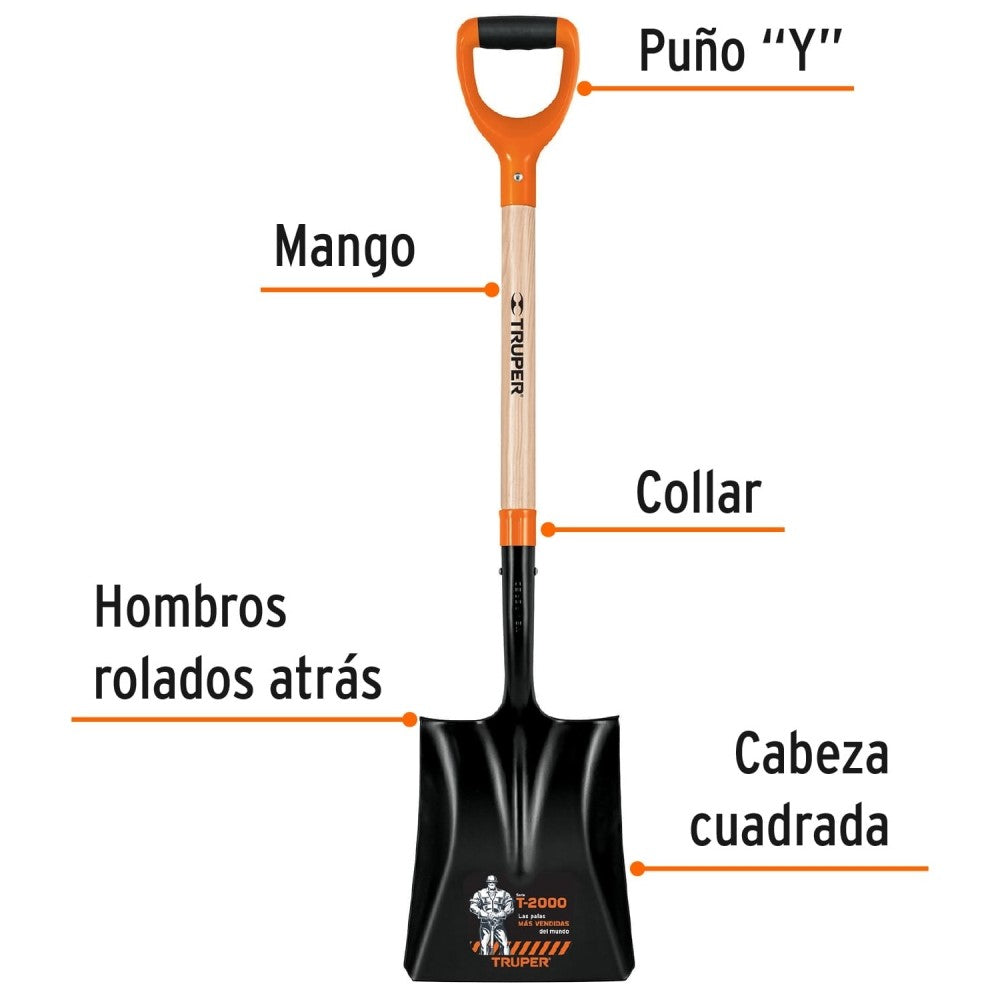 PALA CUADRADA CON EMPUÑADURA