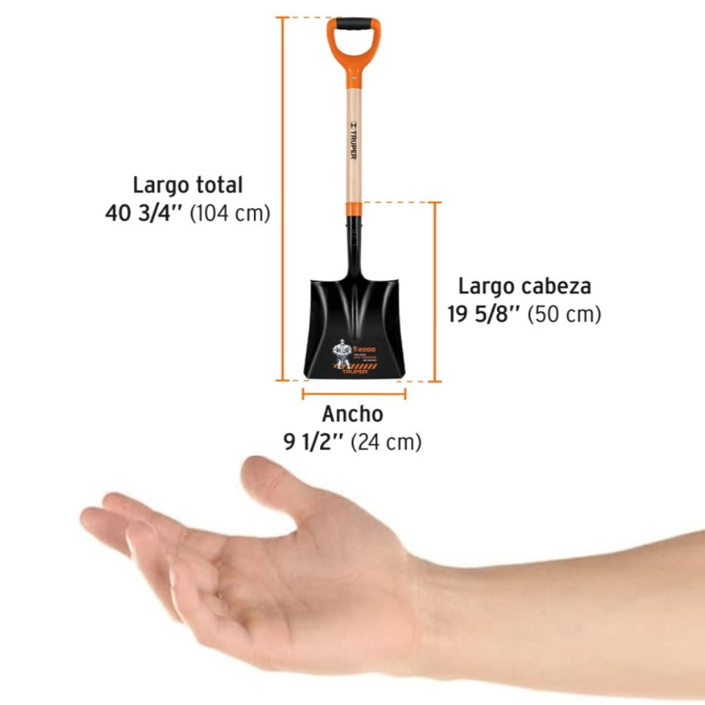 PALA CUADRADA CON EMPUÑADURA