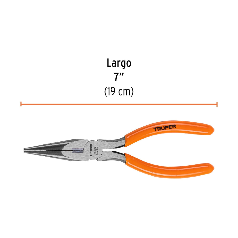 PINZA PUNTA Y CORTE 7" MANGO VINIL T203-7 TRUPER MECANICA