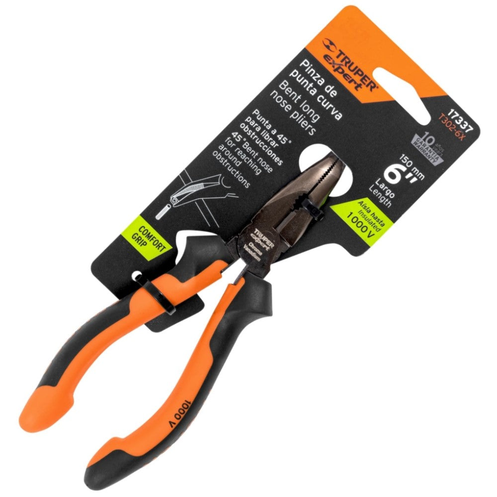 PINZA PUNTA CURVA 6" (15CMS.) COMFORT GRIP T302-6X 17337 TRUPER