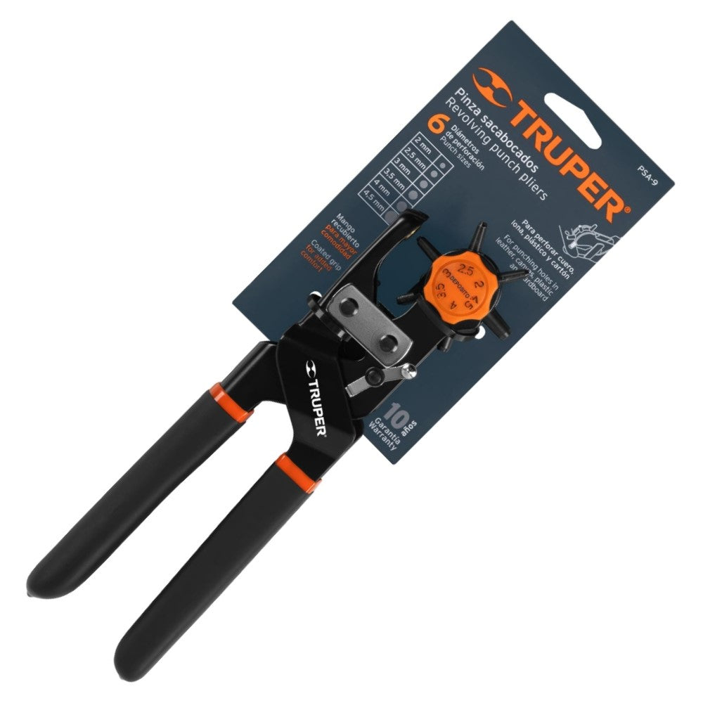 PINZA SACABOCADOS 9" MANGO PVC TRUPER