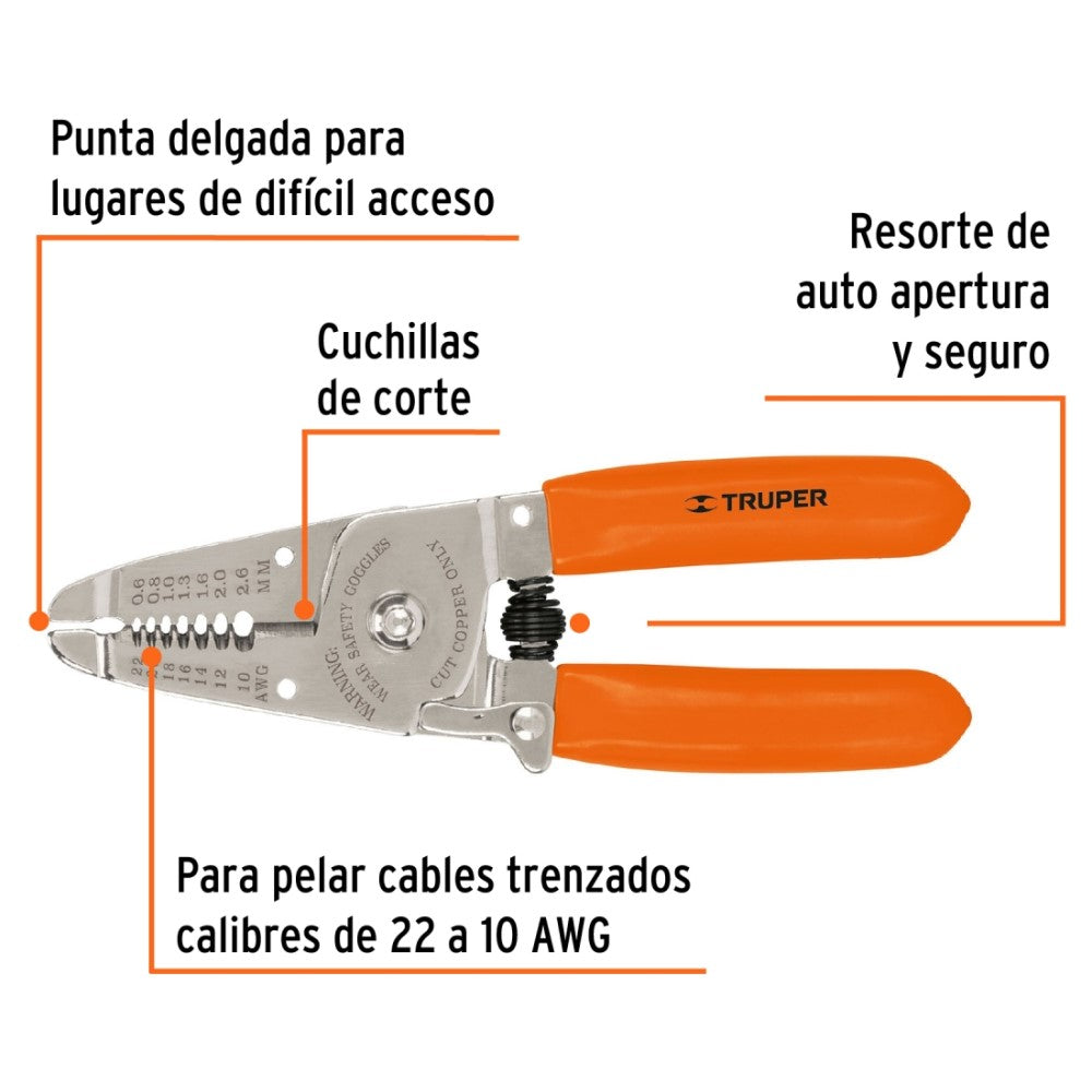 PINZA PELACABLES 6" PE-CA-6 TRUPER HERRAMIENTAS