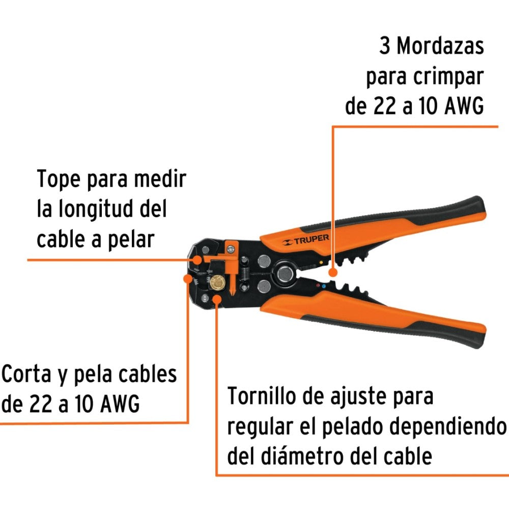 PINZAS PELACABLE AUTOM. 8 17360 PEC AUT MCA TRUPER