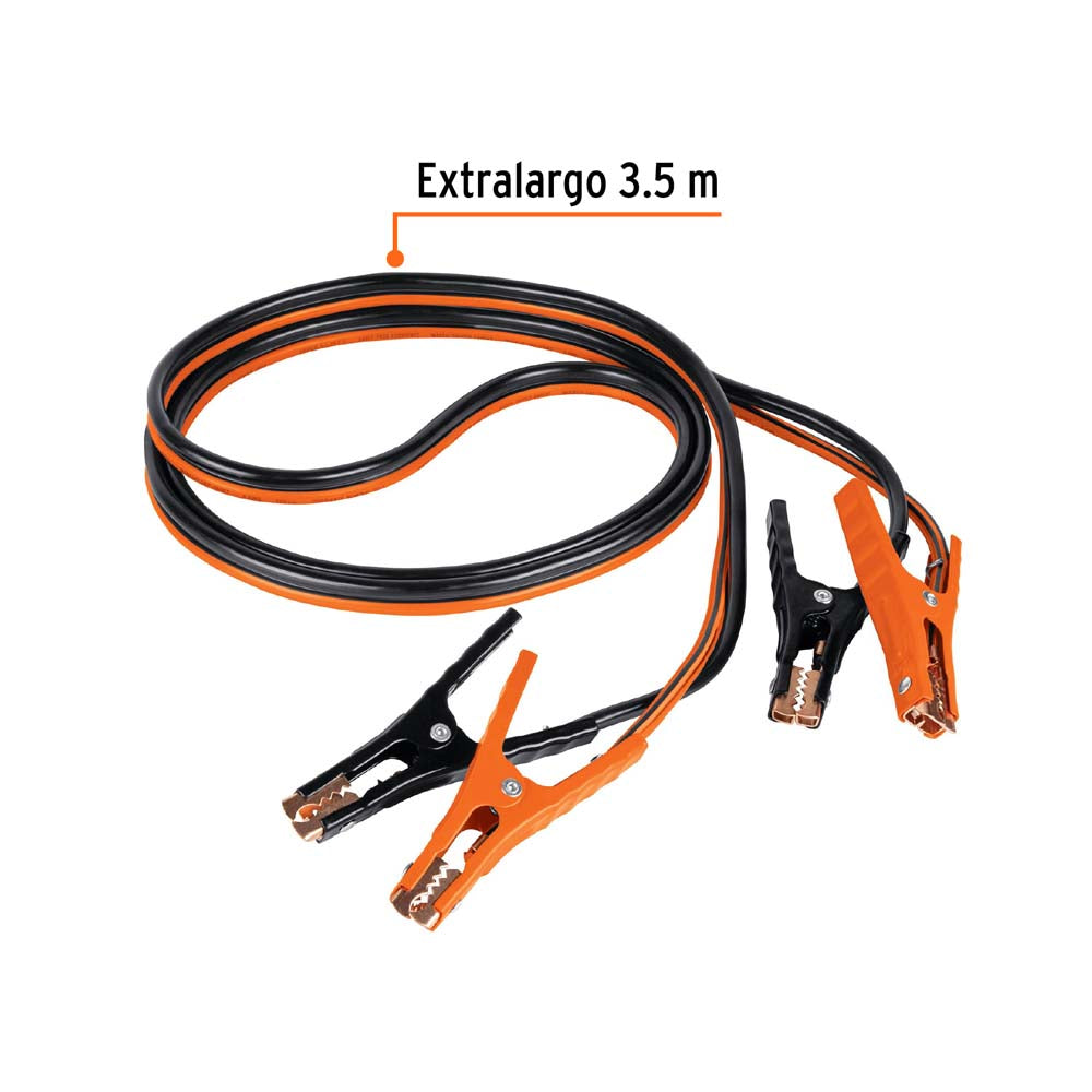 CABLES PASA CORRIENTE CAL. 6 AWG (13MM2) 3.5 MTS. 350A. C/FUNDA CAP-3506T 17544 TRUPER EXPERT