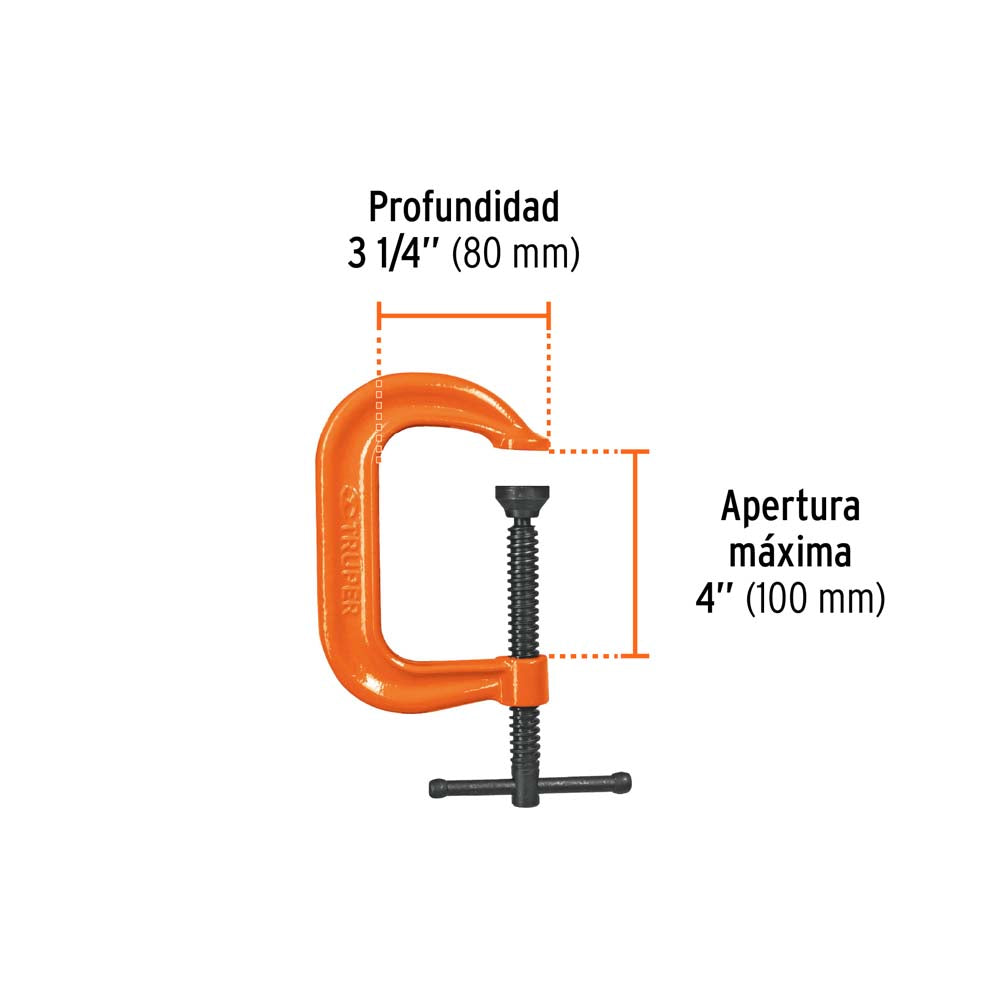 PRENSA 4" FORJADA EN ACERO MCA TRUPER MECANICA