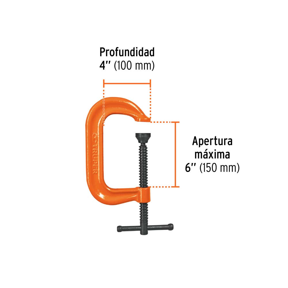 PRENSA 6" FORJADA EN ACERO MCA TRUPER MECANICA