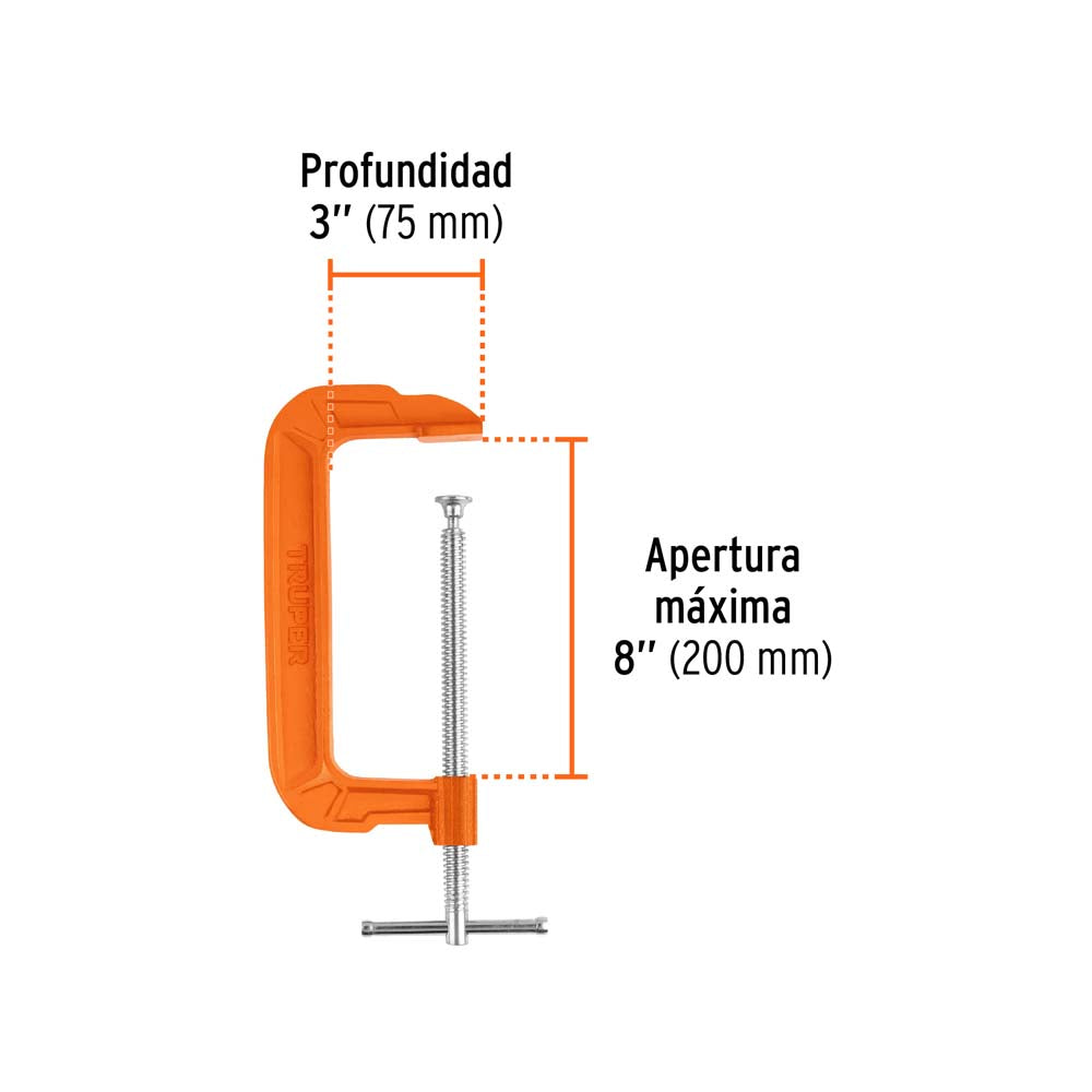 PRENSA PNT-8 P/CARPINTERO 8" MCA TRUPER CARPINTERIA