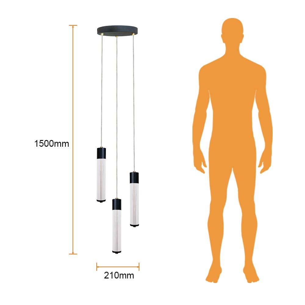 LAMPARA COLGANTE LED ACRILICO 1.5M 17W LUZ CALIDA BRILLANTE 3P NO ATENUABLE