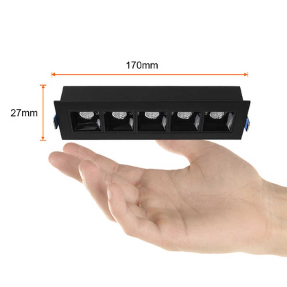 LÁMPARA DE INTERIOR EMPOTRABLE LED LUCIDA VI TECNOLITE 17W LUZ SUAVE CÁLIDA LED INTEGRADO