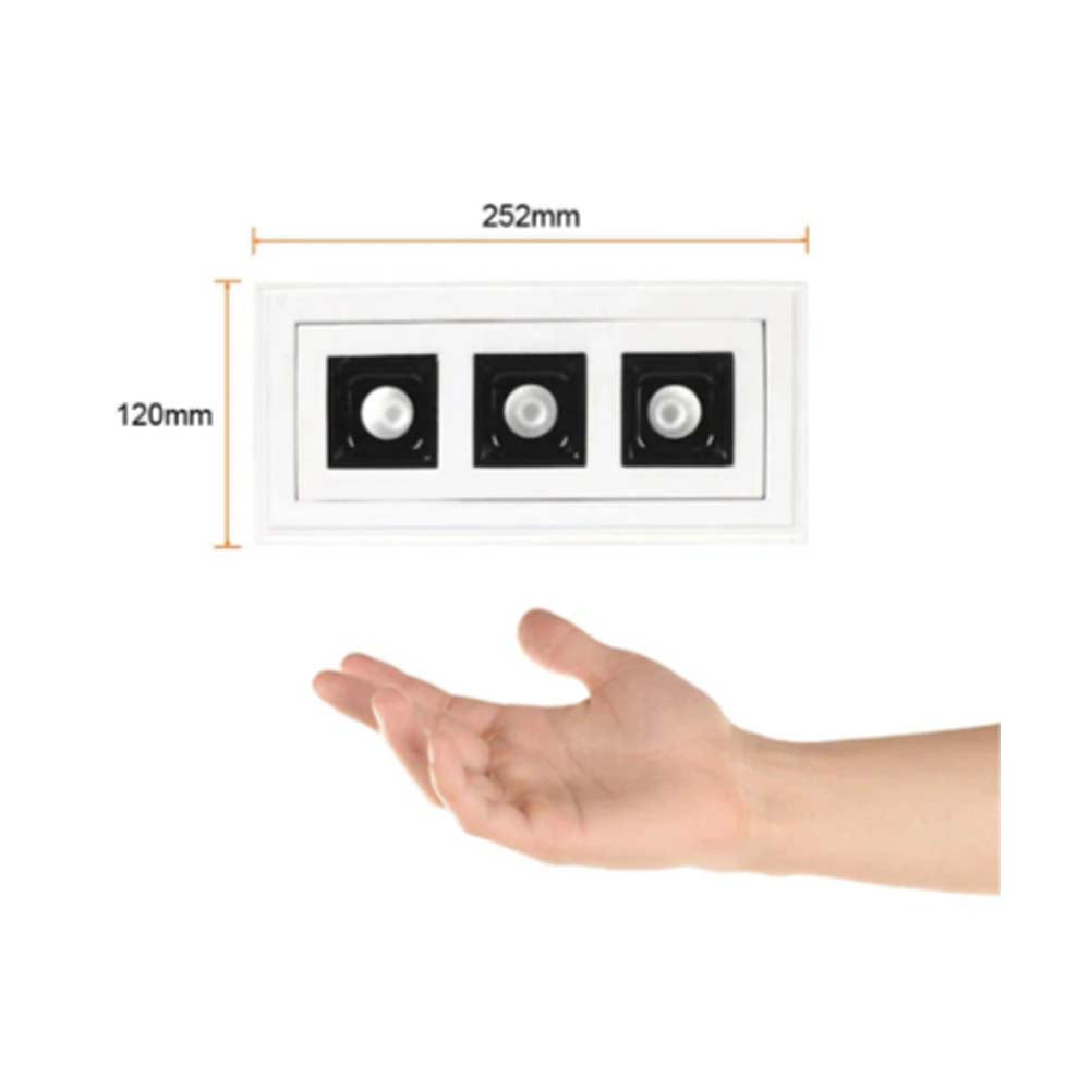 LUMINARIO INT. EMPOTRAR 17.5W/100-240V. LED ACENTO 3000K ***TECNOLITE HAE***