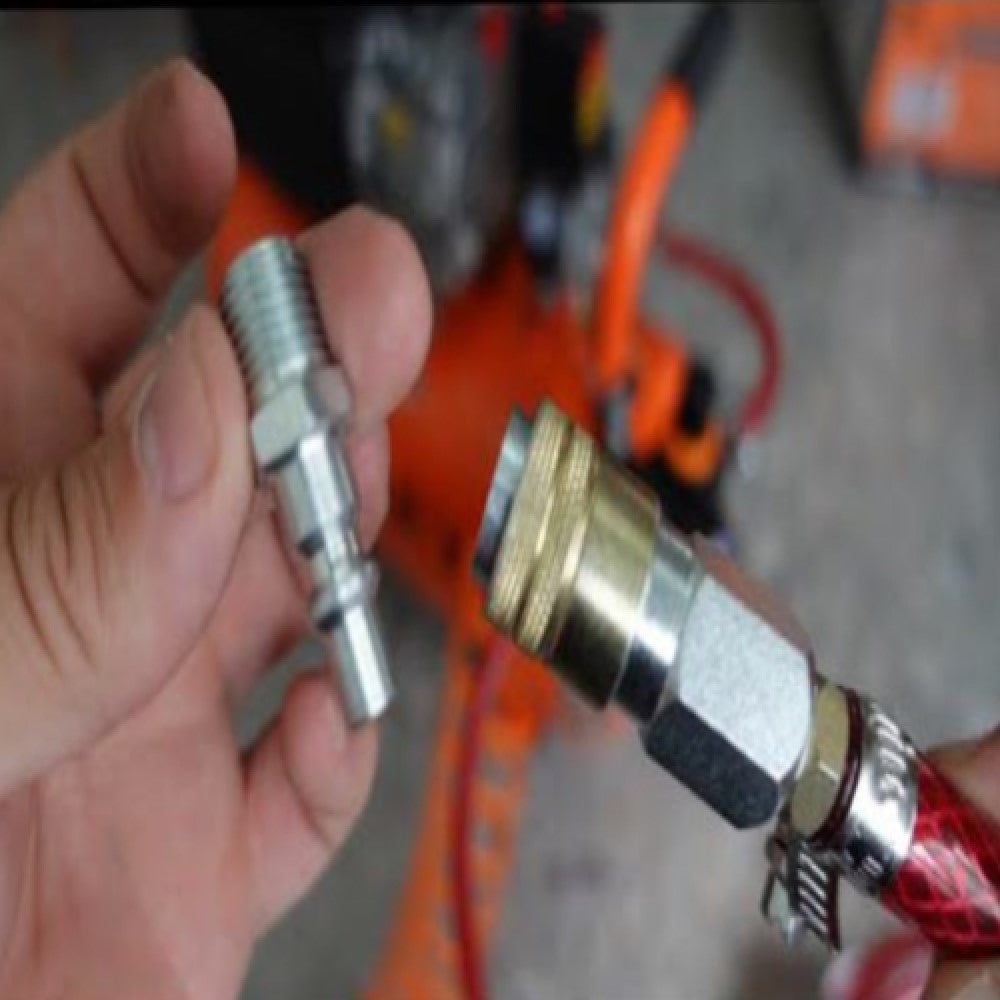 JUEGO DE 4 CONECTORES Y 2 COPLES PARA COMPRESOR DE AIRE MCA TRUPER