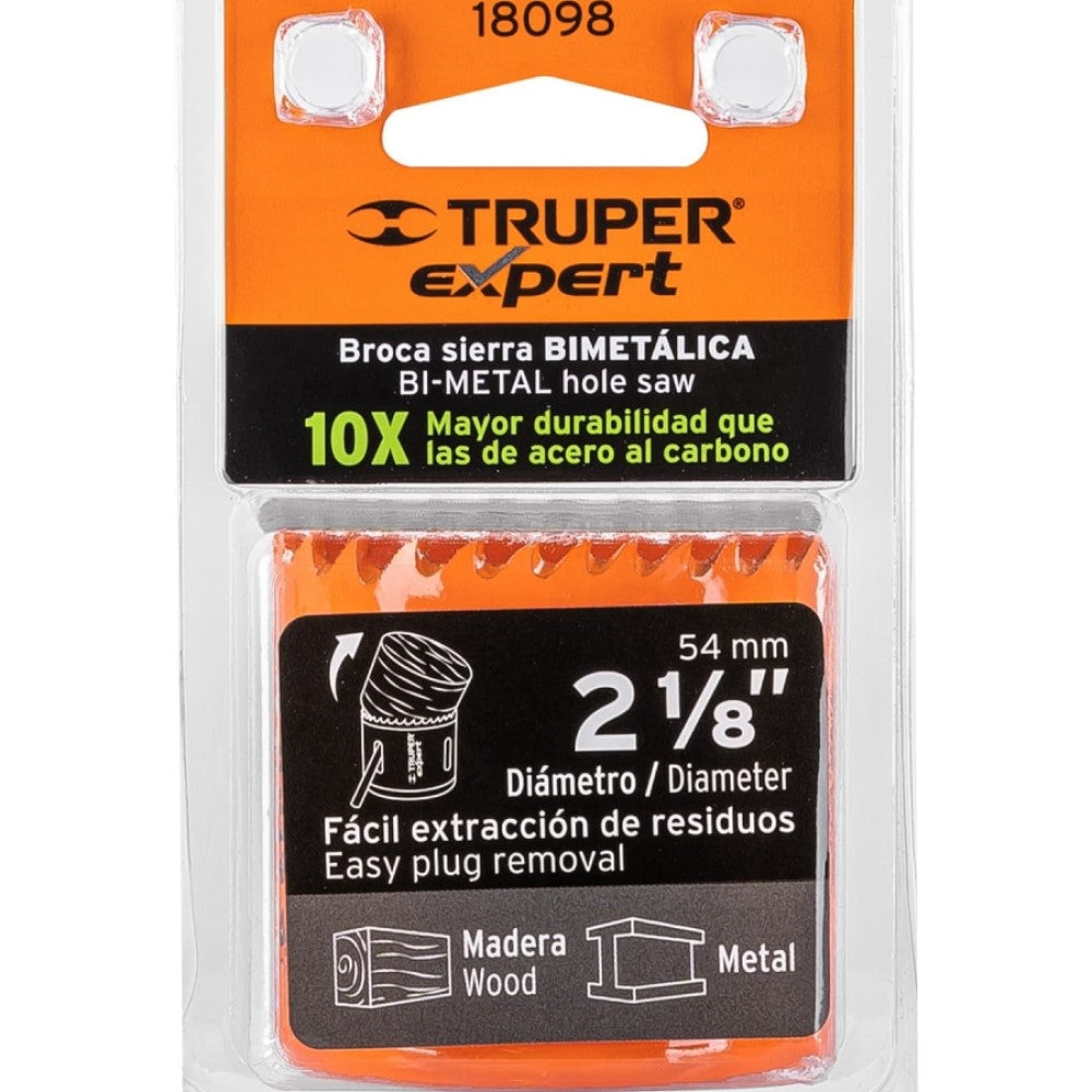 BROCASIERRA BIMETALICA 2 1/8" TRUPER HERRAMIENTAS