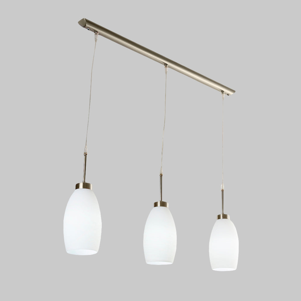 LUMINARIO SUSPENDIDO MARUK III CRISTAL OPALINO ACAB.SATINADO BASE 3XE26 MAX 45W 100-240V TECNOLITE