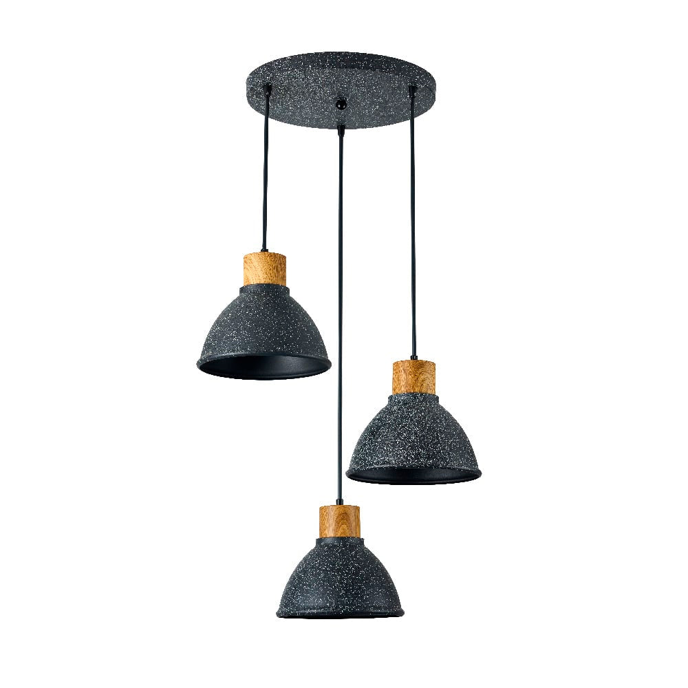 LUMINARIO INT SUSP 3P S/L 100-240V E27 NEGRO