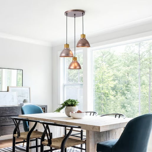 LUMINARIO INT SUSP 3P S/L 100-240V E27 ROSA