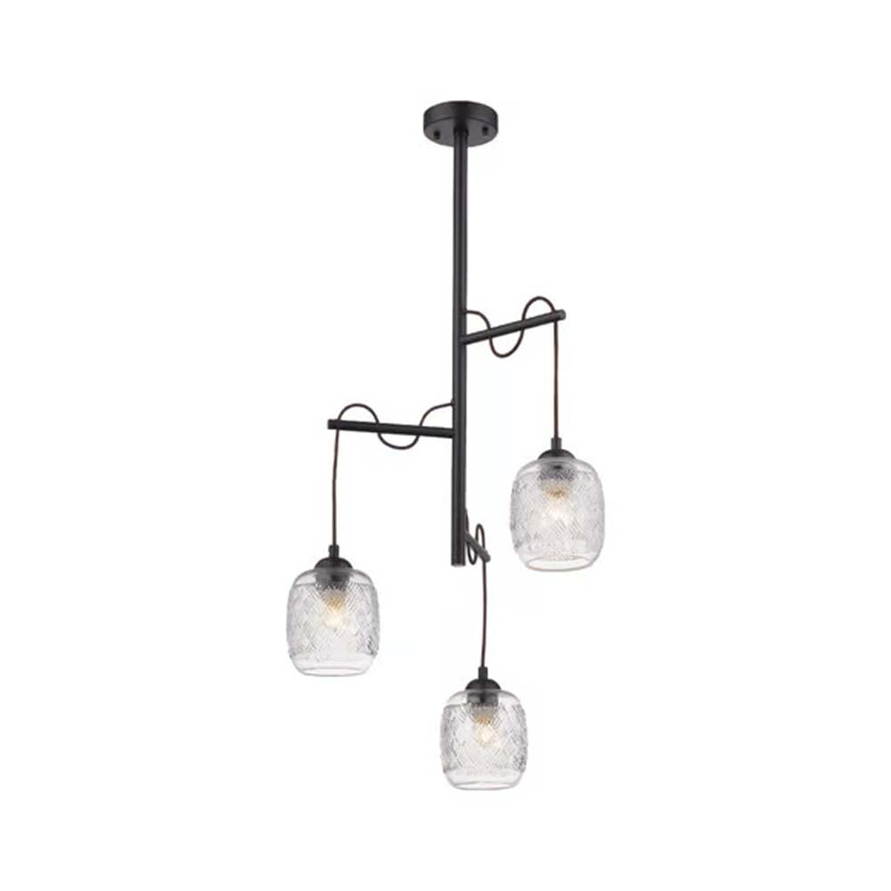 COLGANTE CRISTAL 180W. 3 BASES 1.5MTS. ALTURA FULU II E27 NO INCLUYE FOCOS ***TECNOLITE HAE***