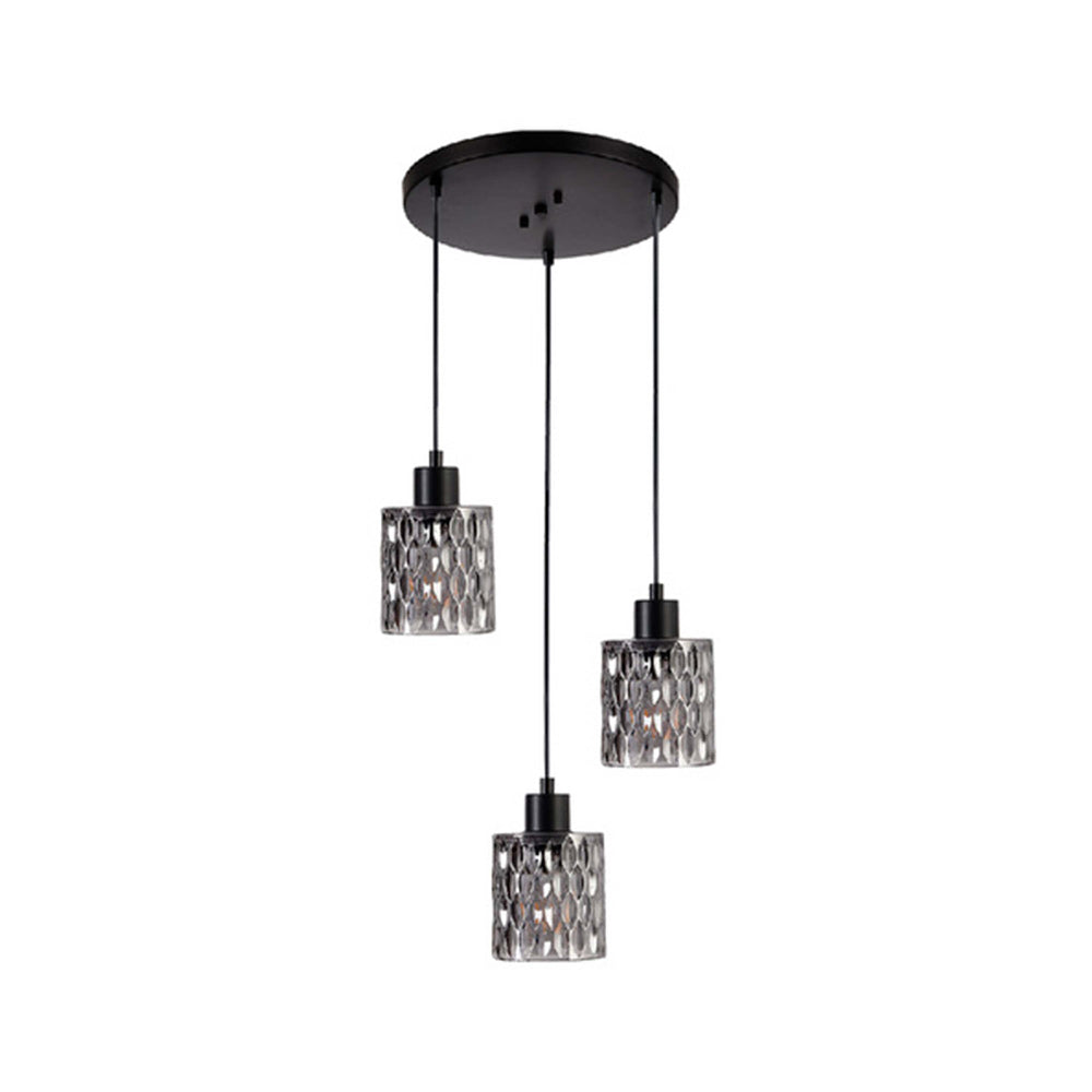 LAMPARA COLGANTE DE CRISTAL 1.71 M DE ALTURA POTENCIA MAX. 180 W 3 BASES E27 NO INCLUYE FOCOS