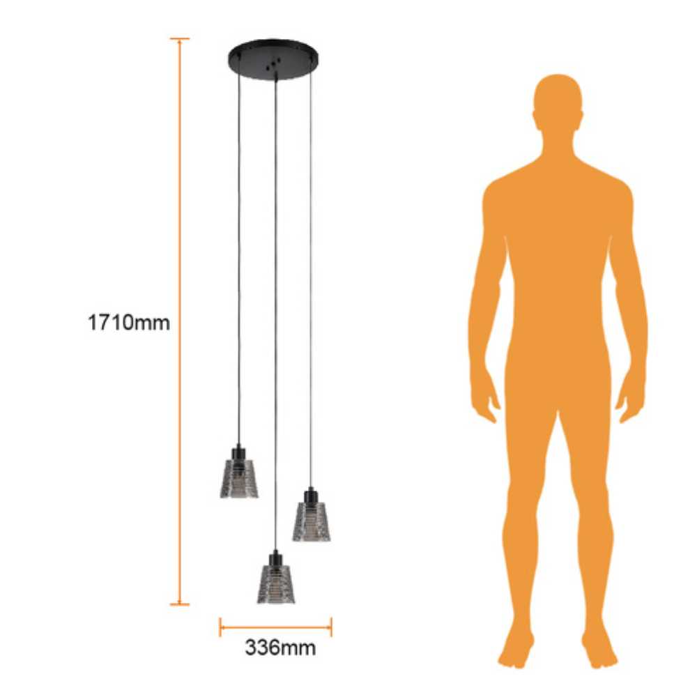 INT S/LAMPARA SUSPENDIDO 100-240V N BIANCA II TECNOLITE ***HAE2025***