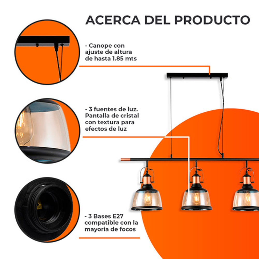 INT S/LAMPARA SUSPENDIDO 100-240IP20 N COLUMBA II TECNOLITE