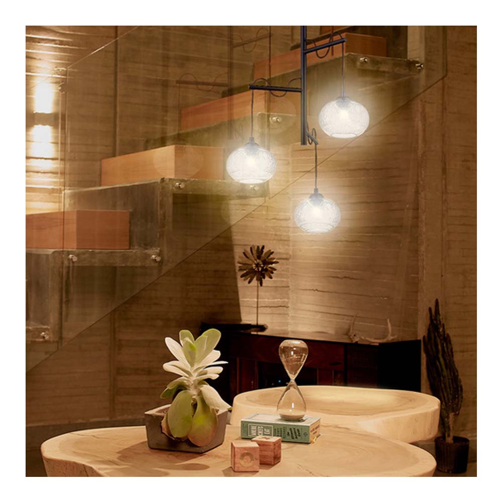 COLGANTE CRISTAL 180W. 3 BASES 1.5MTS. ALTURA DIADEM III E27 NO INCLUYE FOCOS ***TECNOLITE HAE***