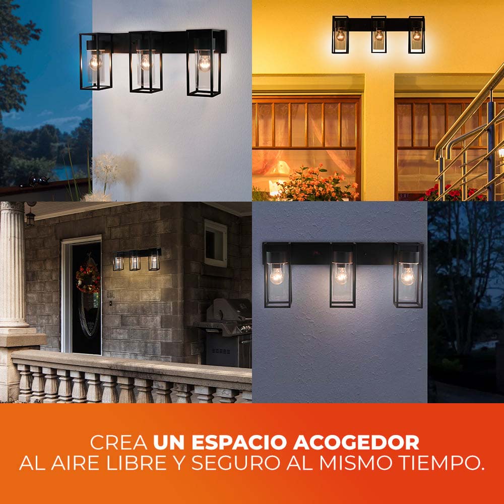 LAMPARA ARBOTANTE DE EXTERIOR COLOR NEGRO 180W VEGAIII TECNOLITE