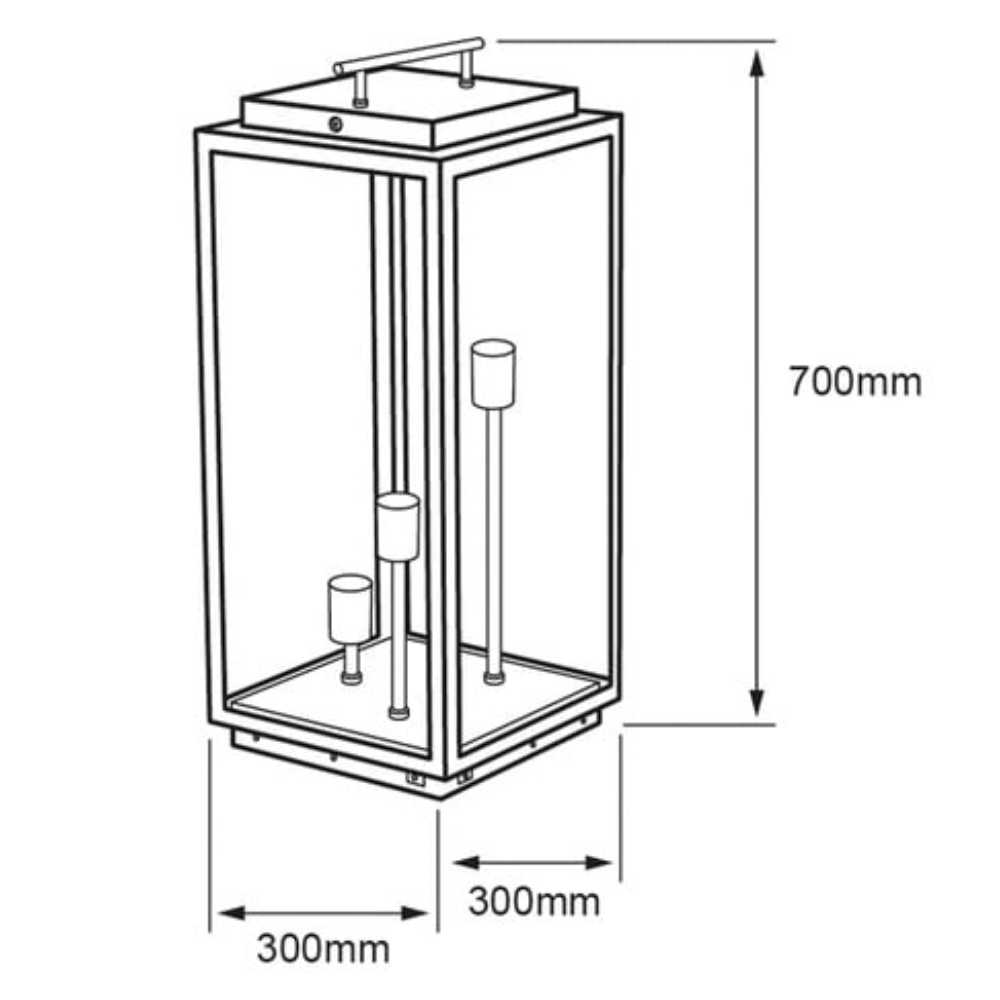 LUM EXT S/LAMPARA SP PISO 127V 3 ENT NGO EGEON II TECNOLITE