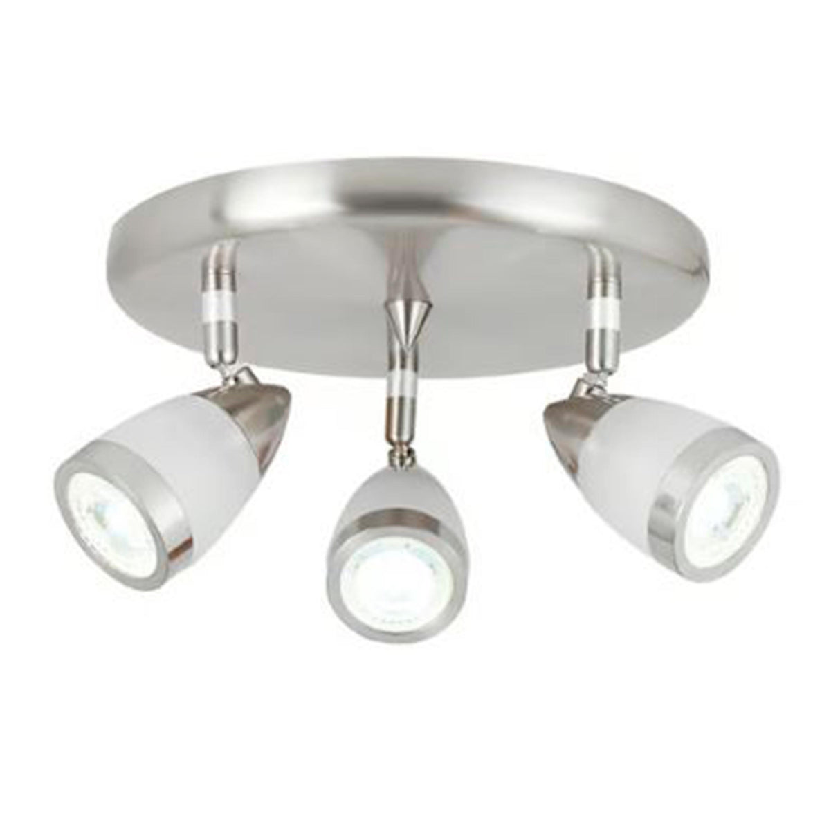 LUMINARIO INTERIOR SOBREP/TECHO 3 LUCES 18W 100-240V GU10 3X50W CRISTAL PERLADO SATINADO TECNOLITE
