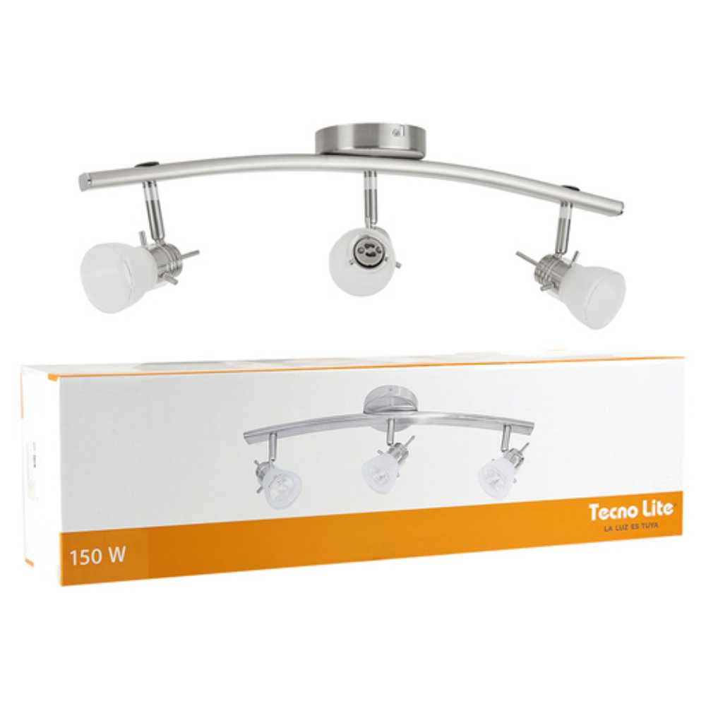 LUM. INT. SOBREP. SPOT 3X150W. 100-240V. DIRIGIBLE SATINADO BARCELO I