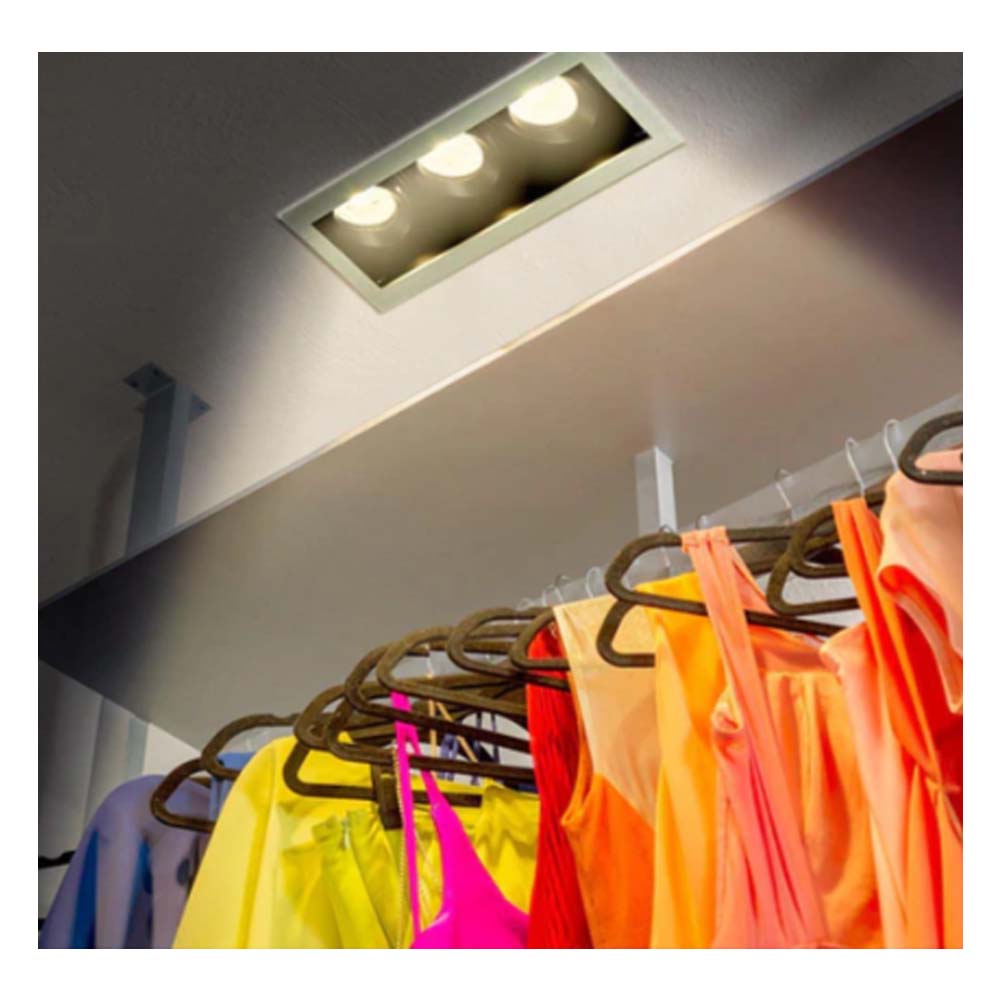 LÁMPARA DE INTERIOR EMPOTRABLE ALICANTE II TECNOLITE BASE GX5.3 DIRIGIBLE SATINADO ***TECNOLITE HAE***