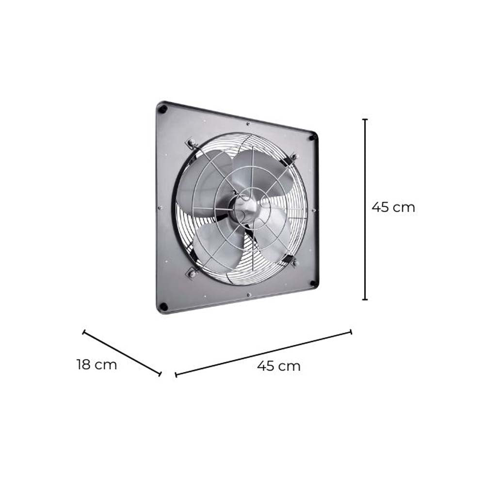 EXTRACTOR INDUSTRIAL METALICO C/REJILLA 14PG P/MURO ESTEVEZ