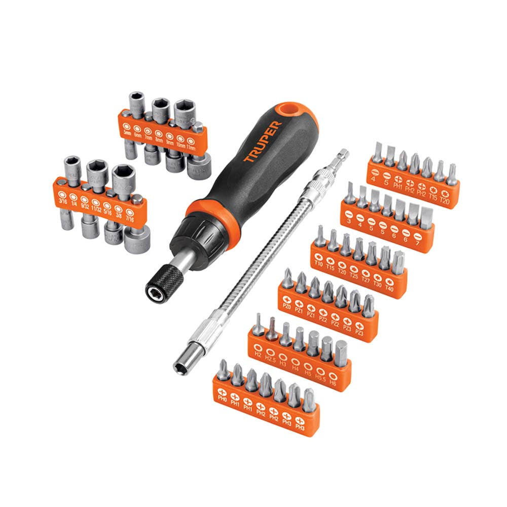 JUEGO DE PUNTAS CON MANERAL 18220 TRUPER MECANICA