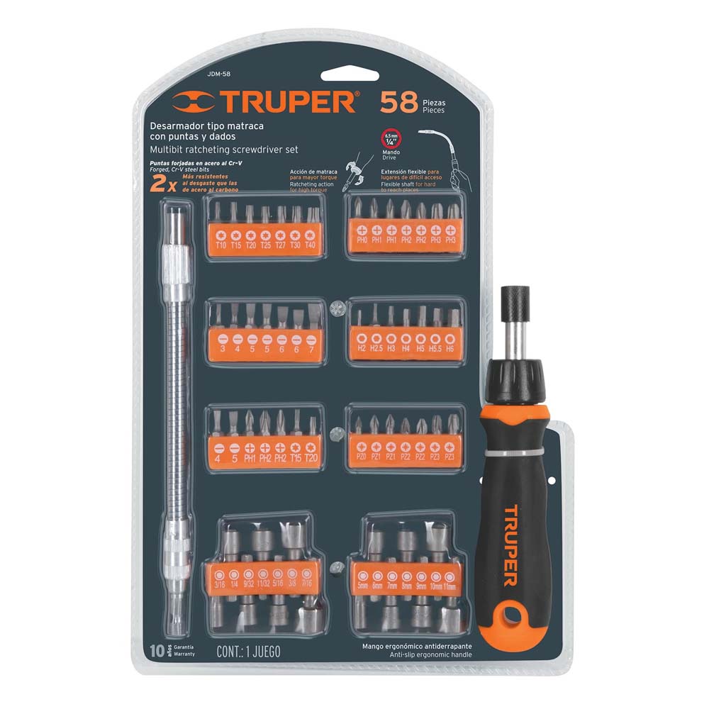 JUEGO DE PUNTAS CON MANERAL 18220 TRUPER MECANICA