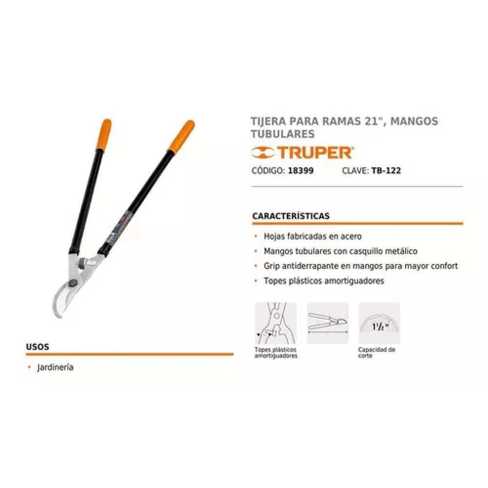 TIJERA P/RAMAS 21" MANGOS TUBULARES