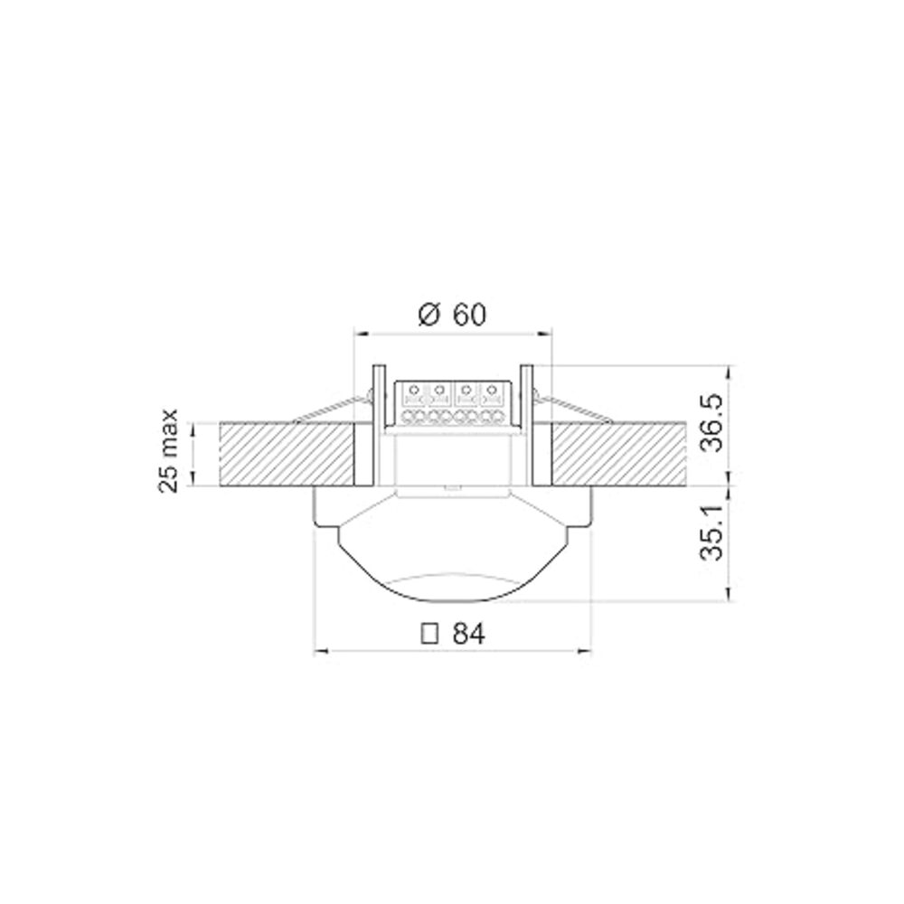 DETECTOR DE MOVIMIENTO Y PRESENCIA TIPO 18.51 10A. 1NO INSTALACION EN PASILLOS EXTERIORES CONTACTO LIBRE DE POTENCIAL FINDER