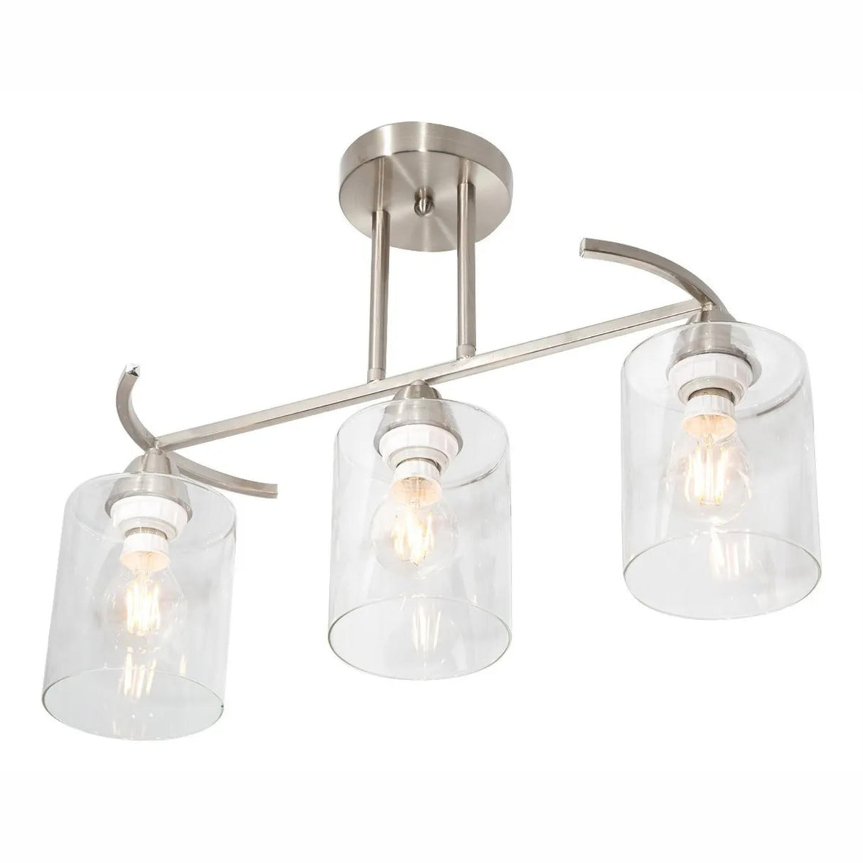 LAMPARA DE TECHO LUMICENTRO NIQUEL 3 LUCES LUMIMEXICO